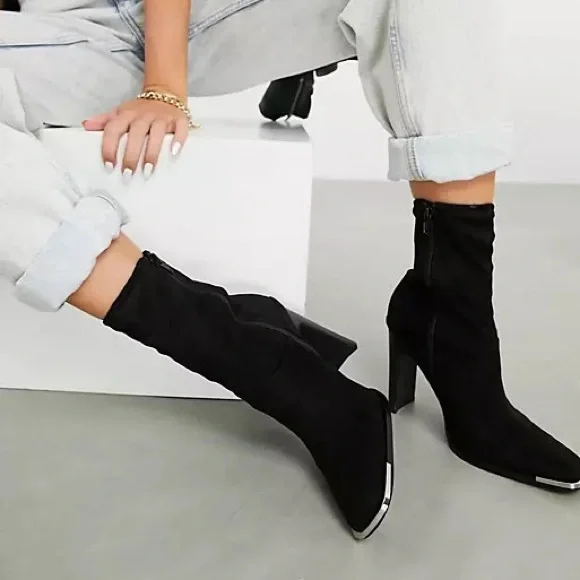 ASOS Design Electra Sock Boots - Picture 2 of 4